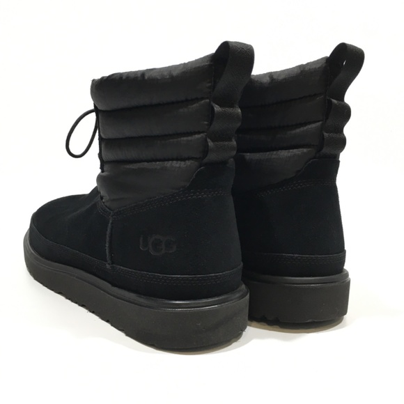 UGG CLASSIC MINI LACE UP WEATHER BOOTS -SNOW / WATERPROOF -BLACK -MEN’S US 11 - Picture 2 of 9